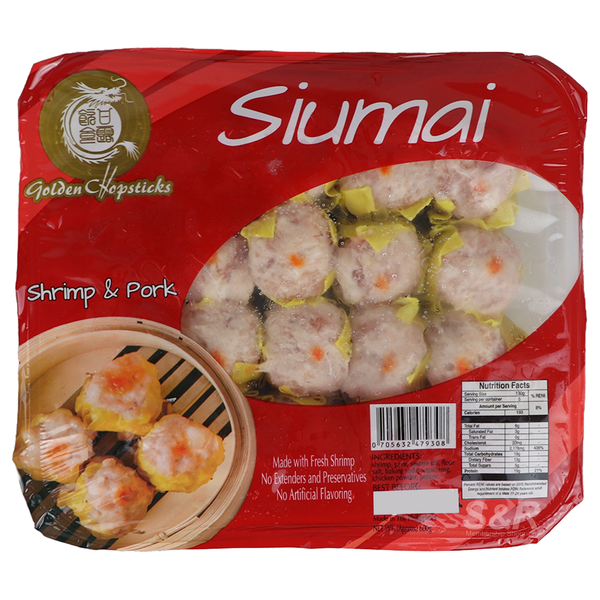 Golden Chopsticks Shrimp and Pork Siumai 600g